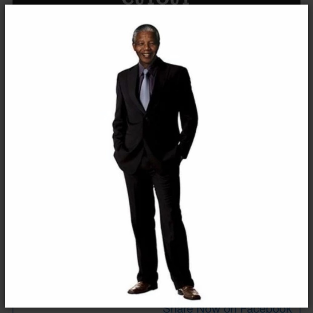 NELSON MANDELA LIFE SIZE CARDBOARD CUTOUT FREE SHIPPING!